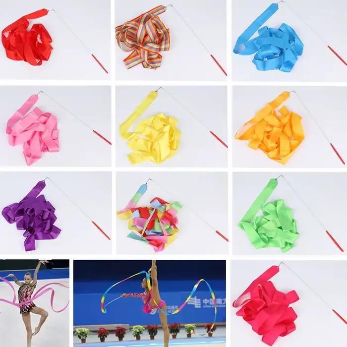 Ruban de brevColoré pour Bâton Arc-en-ciel, 2/4/6m, Accessoire Artistique