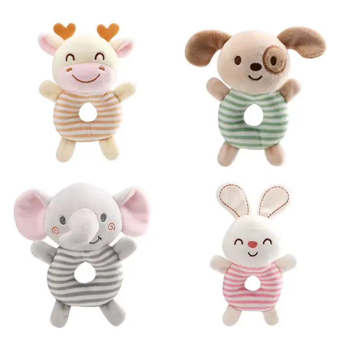 Hochet en peluche pour bébé de 0 à 24 mois