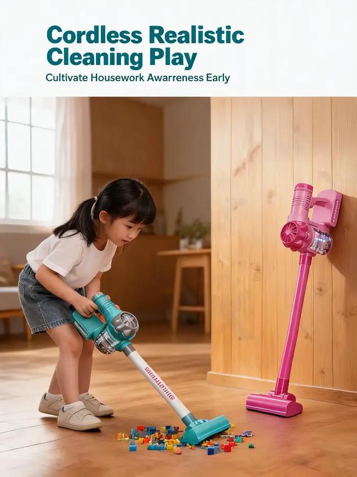 Ensemble de jouets aspirateur électrique de simulation