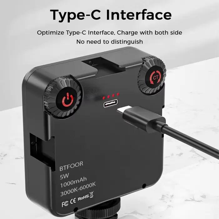 Lumière vidéo LED Portable pour photographie sur appareil photo, éclairage bicolore 3000K-6000K, chaussure froide pour appareil photo DSLR, caméscope Gopro Vlog