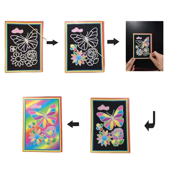 Peinture à gratter pour enfants