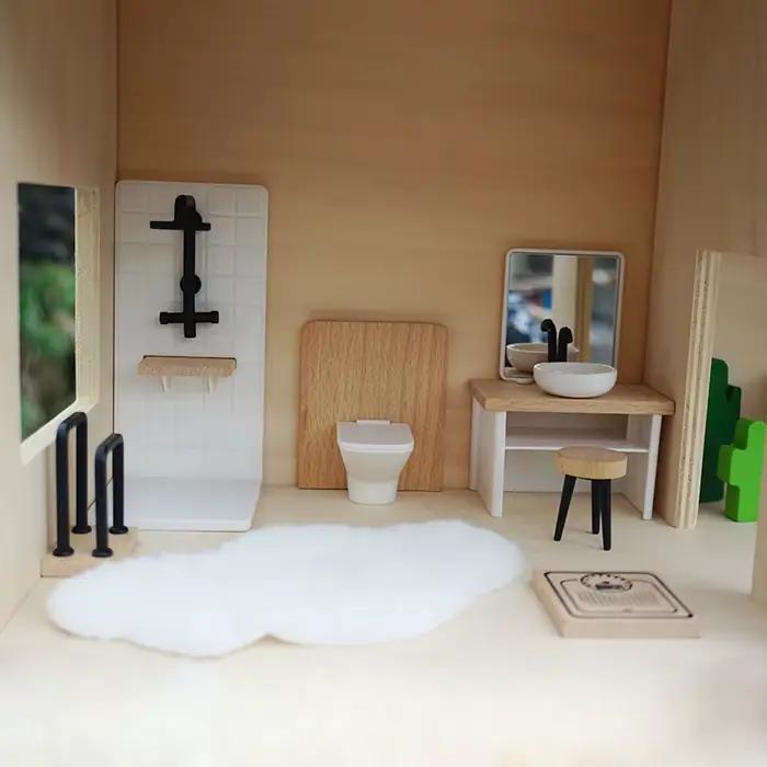 1/12 maison de poupée Simulation lavabo baignoire toilette modèle