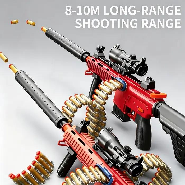 Pistolet jouet à balles souples M416, fusil d'assaut jouet pour enfants, divertissement en plein air sûr, jouet pistolet mitrailleur à tir unique pour enfants, jeu de tir, adapté aux enfants et aux ad