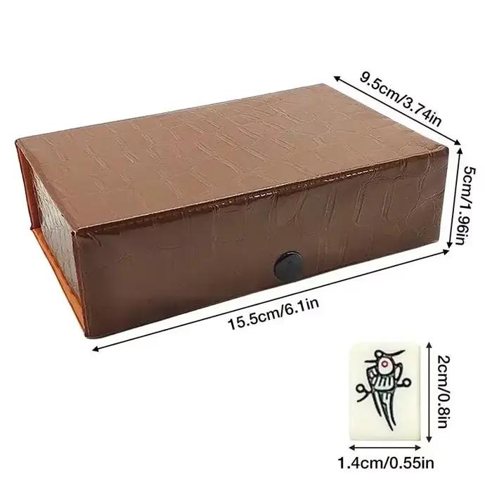 Mini ensemble de Mahjong Portable avec étui de transport