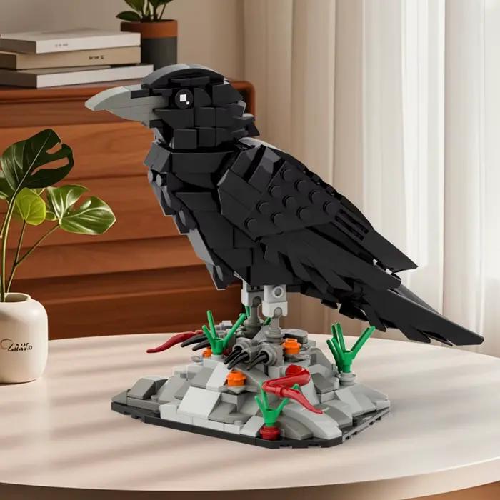 Kit de modèle d'oiseau corbeau MOC