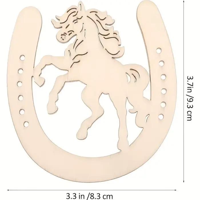 10 pièces de formes de chevaux en bois