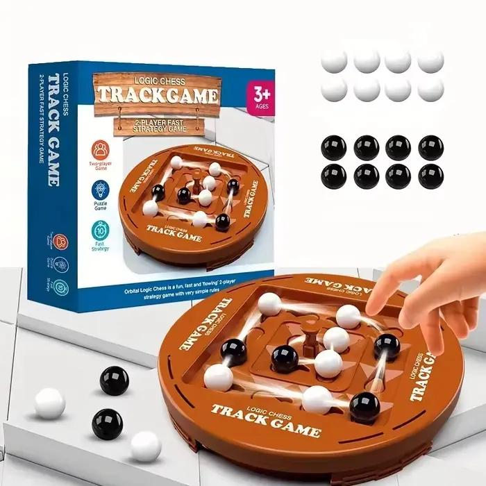 Jeu d'échecs rotatif à quatre rangées, plastique marron chocolat créatif, accessoire de jeu de société interactif et amusant pour la famille