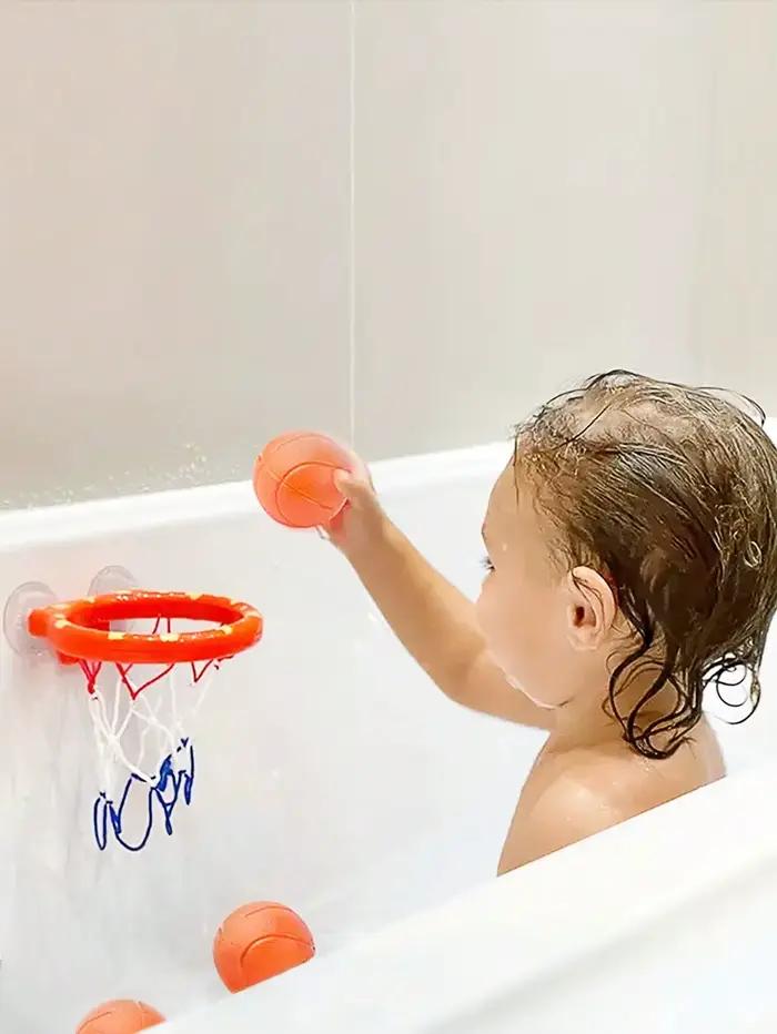 Jouet de basket-ball pour bain pour tout-petits avec 3 balles souples