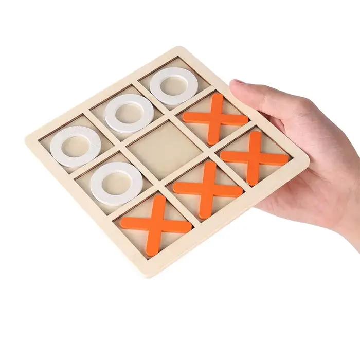 Jeu Tic Tac Toe en bois pour enfants XO échiquier IQ logique développement du cerveau jouets Puzzle Inteligencia Juegos Logica Rompecabezas