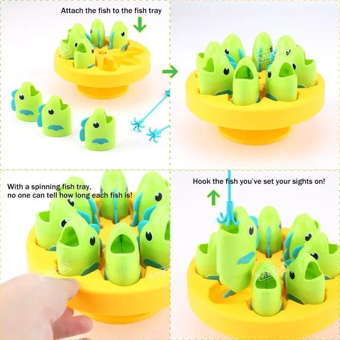 Jeu de société de pêche avec plateau rotatif
