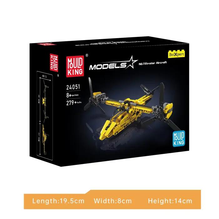 Mould King 24051 blocs de construction d'avion inclinable