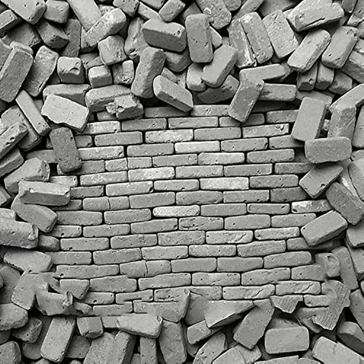 Mini briques miniatures pour aménagement paysager, échelle 1:35, 150/200 pièces, petites briques mur