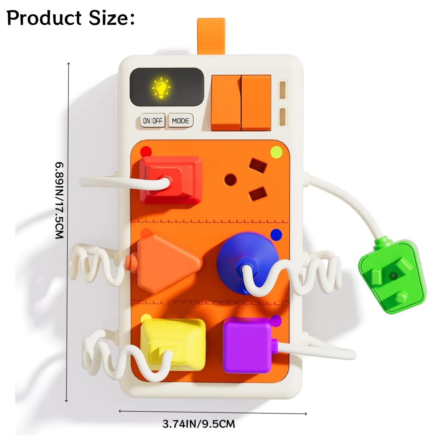 Jouets sensoriels Montessori, prise de courant, planche occupée, jouet avec lumière et sons, jouet a