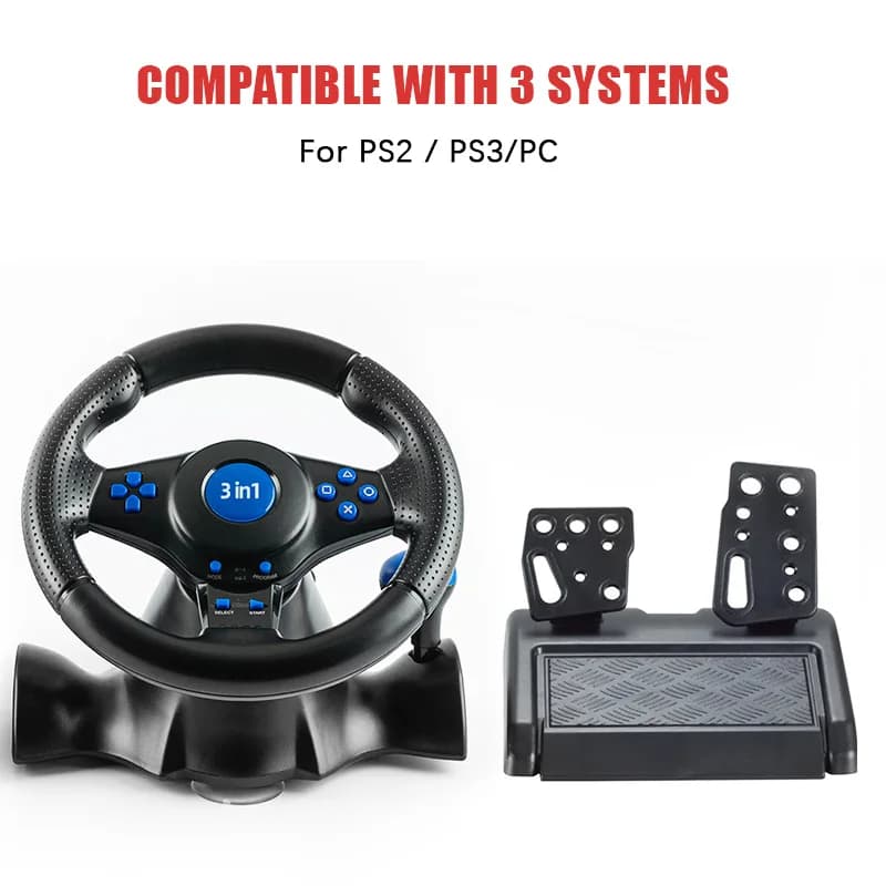Contrôleur de vibrations de volant de course 7 en 1, pédales de course de Simulation de jeu pour swi