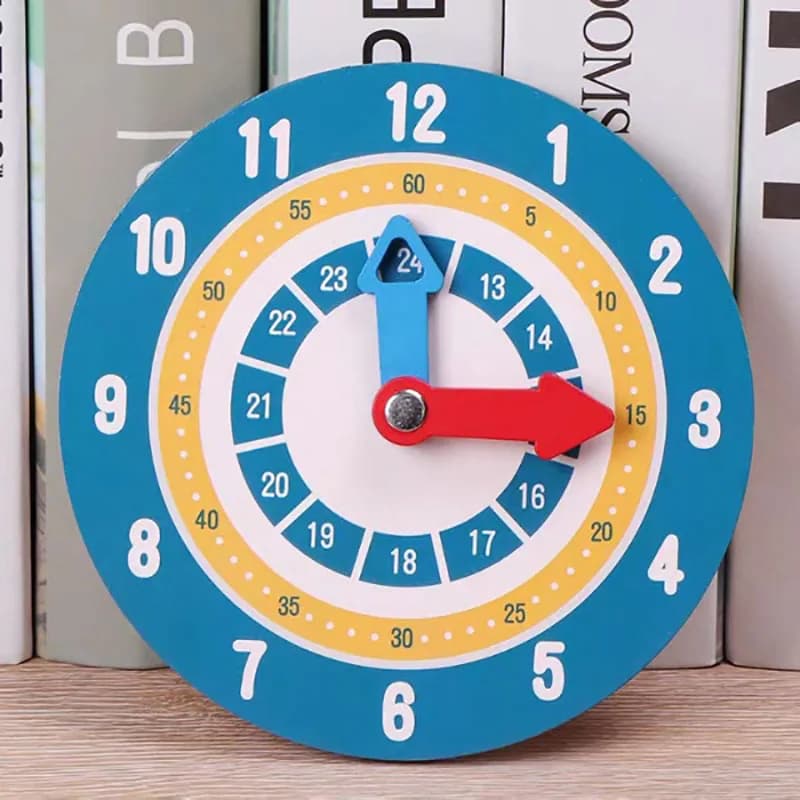 Enfants Montessori matériaux horloge en bois jouets temps d'apprentissage aides pédagogiques jouets 