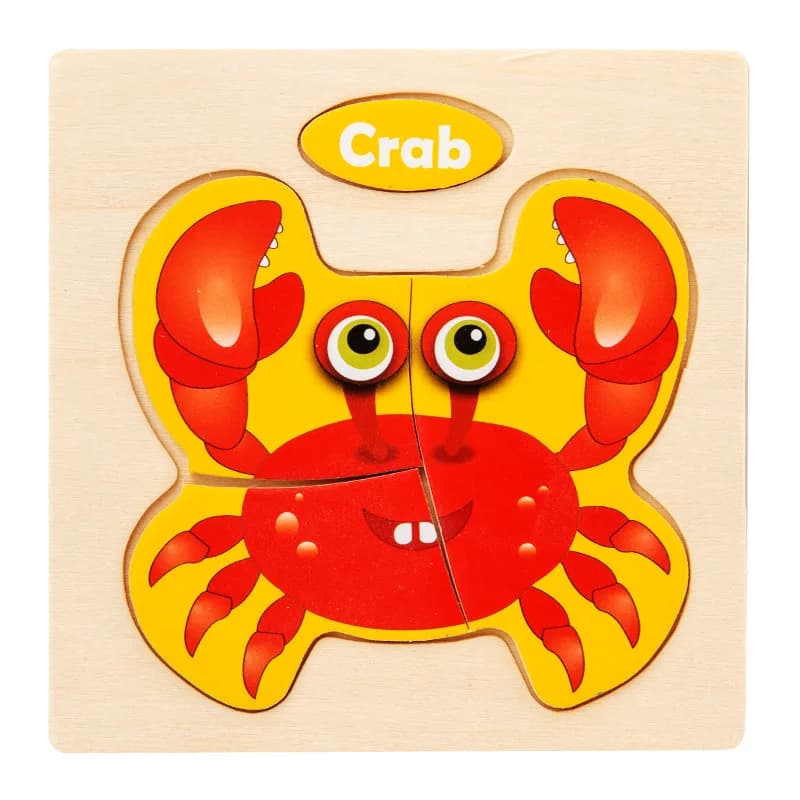 Puzzle 3D en bois pour enfants, dessin animé, trafic d'animaux, jouets Montessori pour enfants, Inte