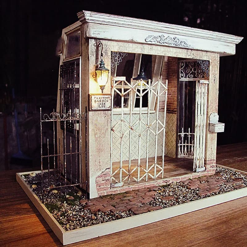 Maison de poupée en bois à monter soi-même, Miniature avec Kit de meubles, Cottage irlandais 3D, mai