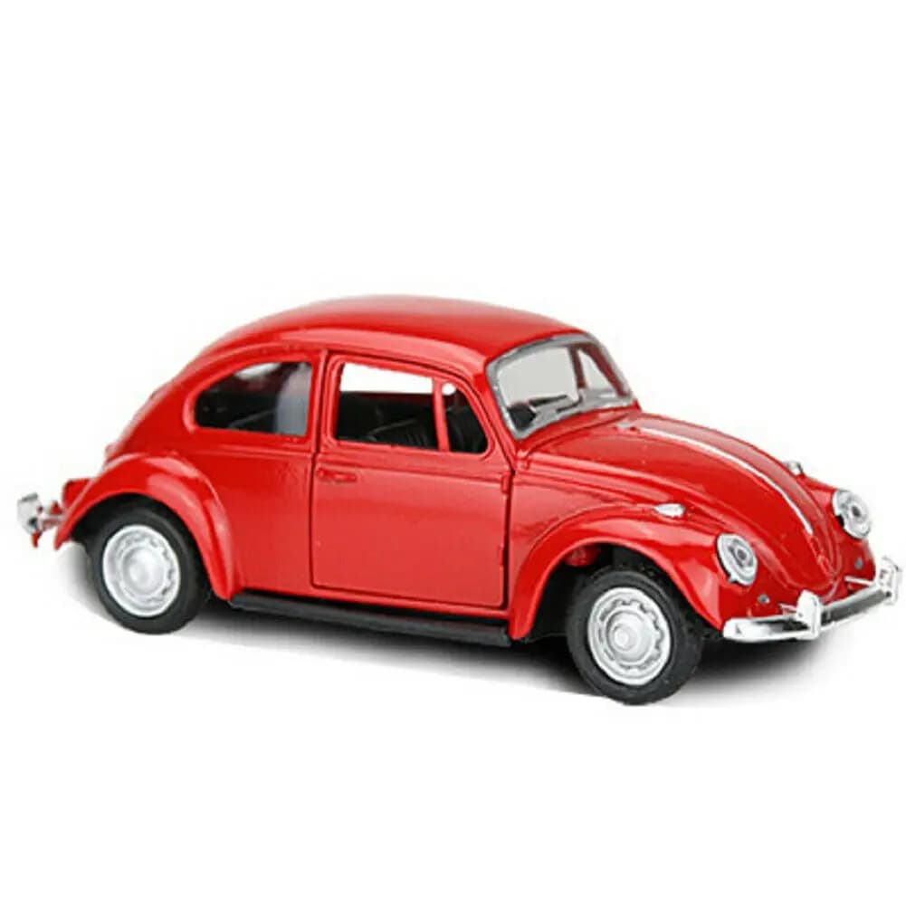 Modèle de voiture vintage Beetle Diecast Rib Back pour enfants, jouet pour enfants, décor de table, 