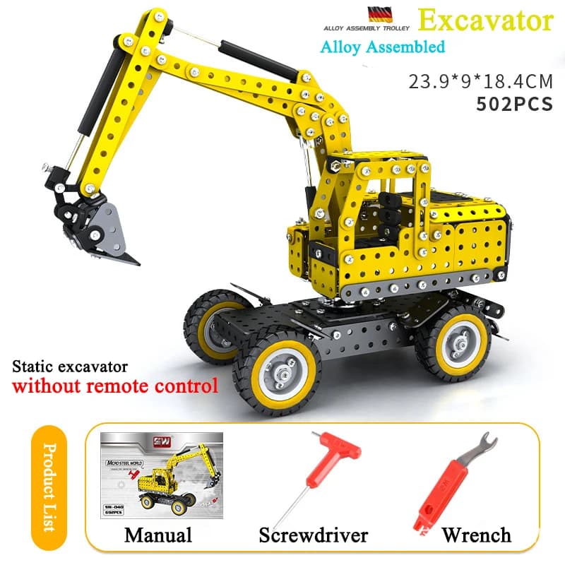 Modèle d'excavatrice RC en alliage, véhicule télécommandé pour la construction urbaine, jouet d'asse