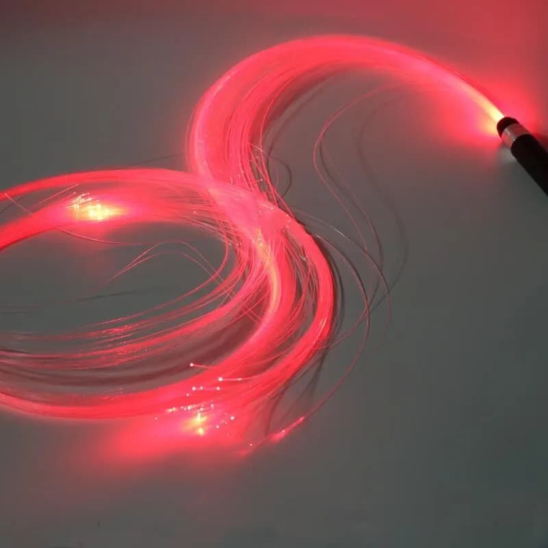 Fouet à Fibre Optique LED Rechargeable Pixel Light-up, Jouet à Flux Lumineux pour Spectacle d'Éclair