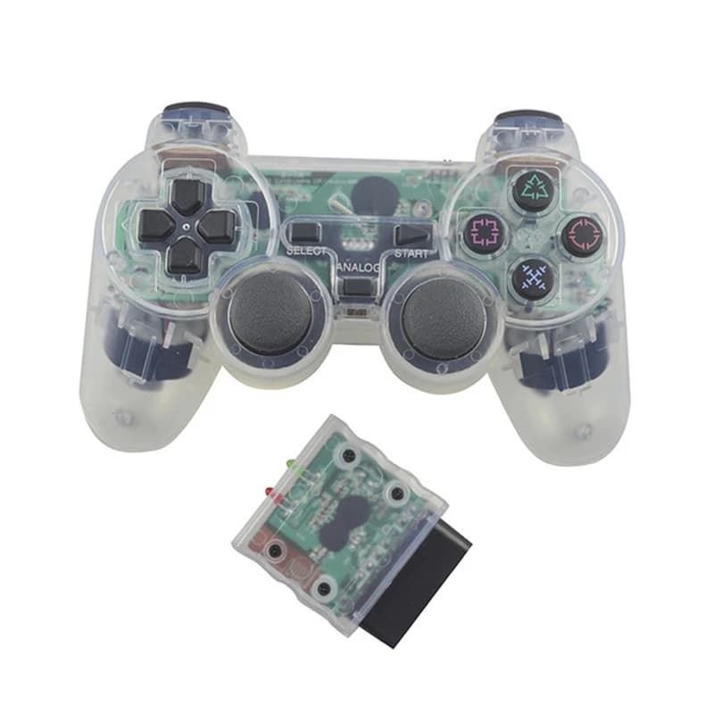 Manette de jeu sans fil 2,4 GHz pour PS2, contrôleur pour console Playstation 2, joystick à double v