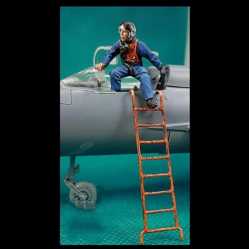 Kit de construction de figurines en résine, homme d'équipage moderne, modèle d'échelle non assemblé,