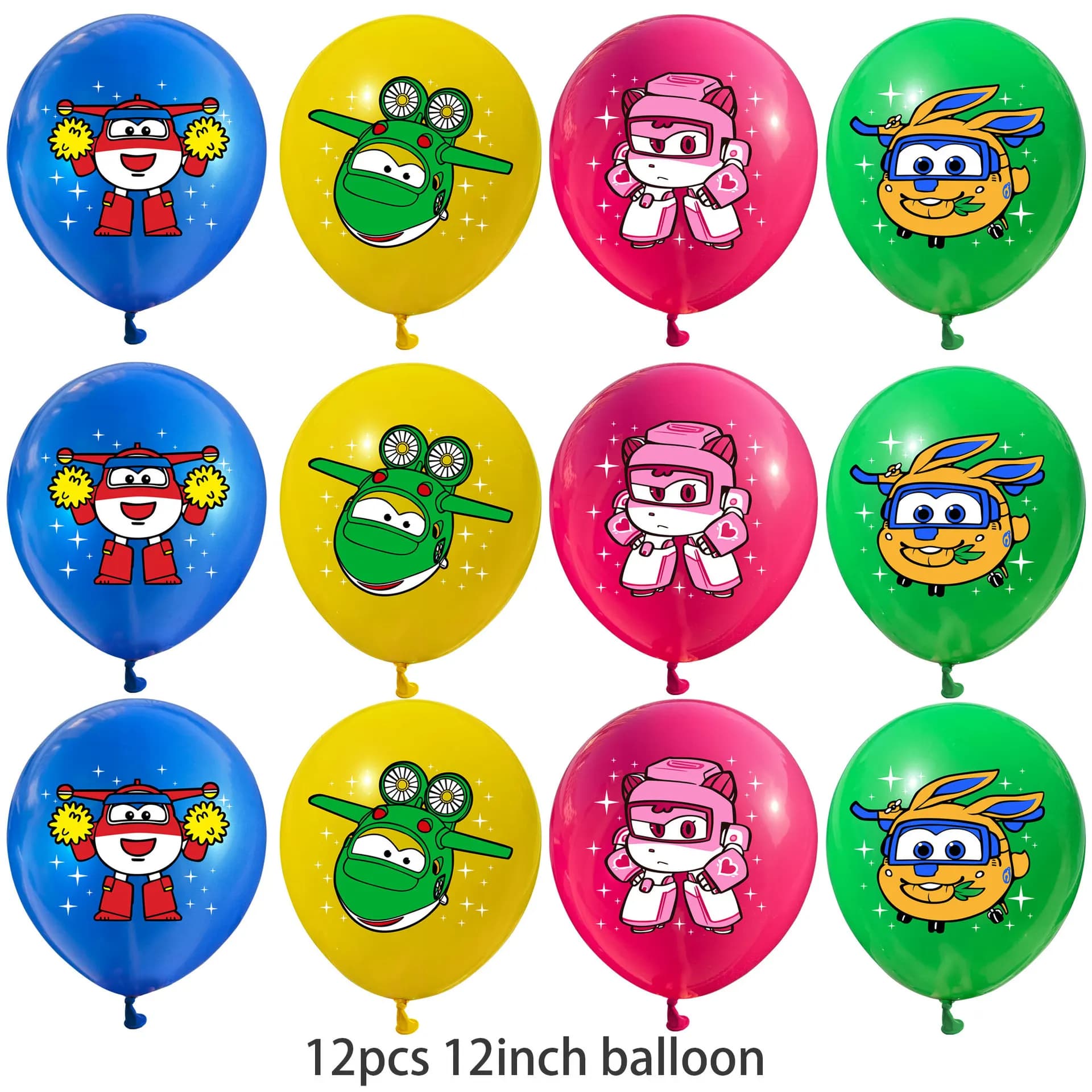 12 pièces 12 pouces Super ailes thème fête décoration héros avion ballon joyeux anniversaire pour ga