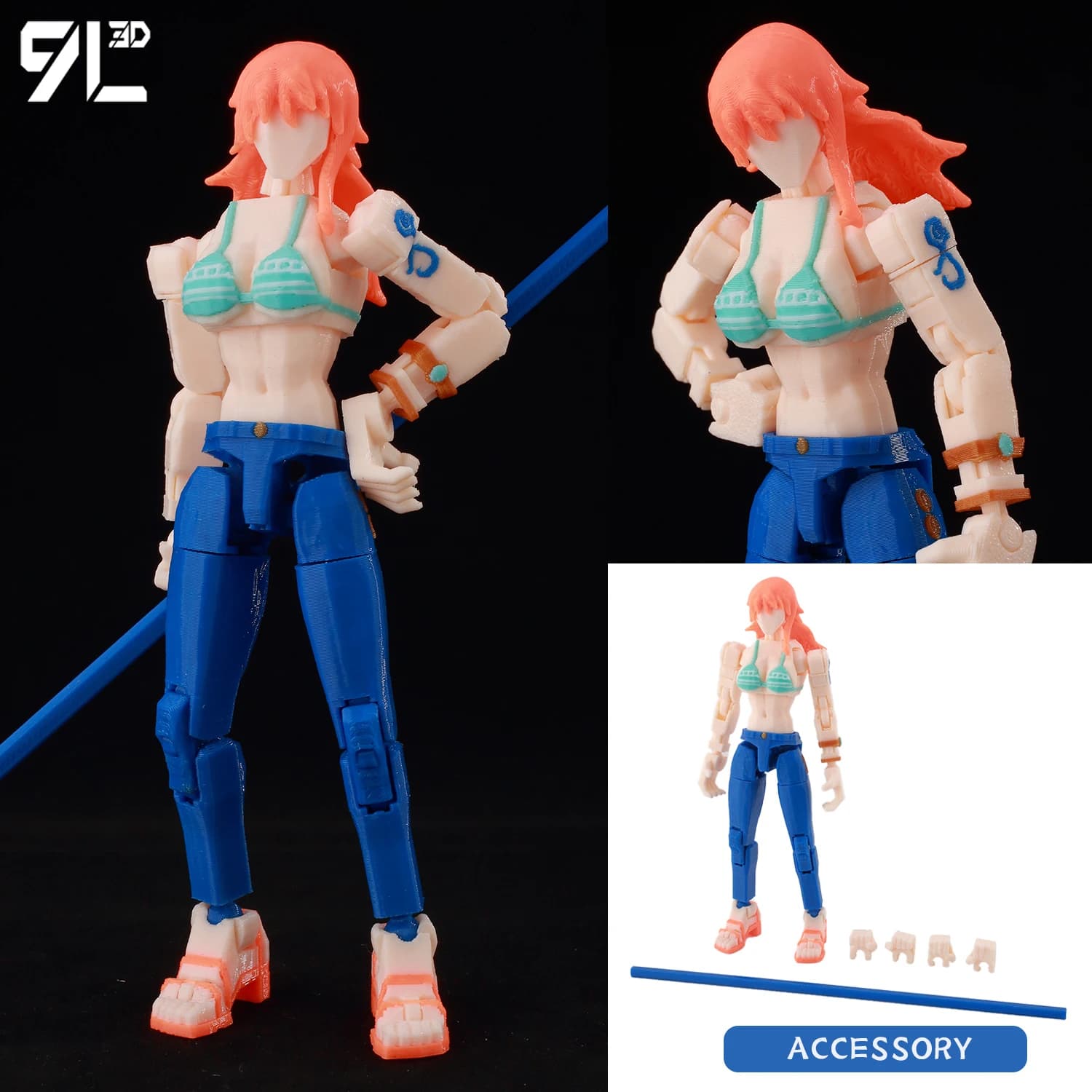 9L 3D Titan Dummy13 Anime jouet à collectionner-une pièce Nami modèle de figurine d'action posable p