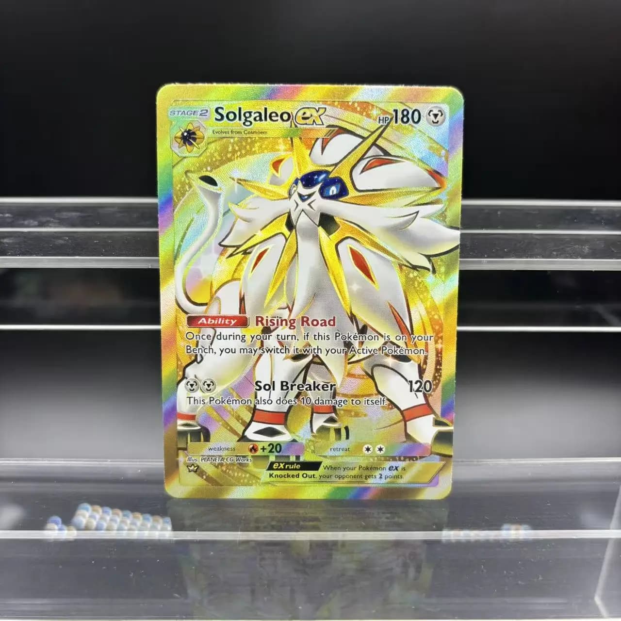 Bricolage TCG poche cartes de Collection Lunala Arceus Solgaleo Palkia ex auto-fait carte unique jeu
