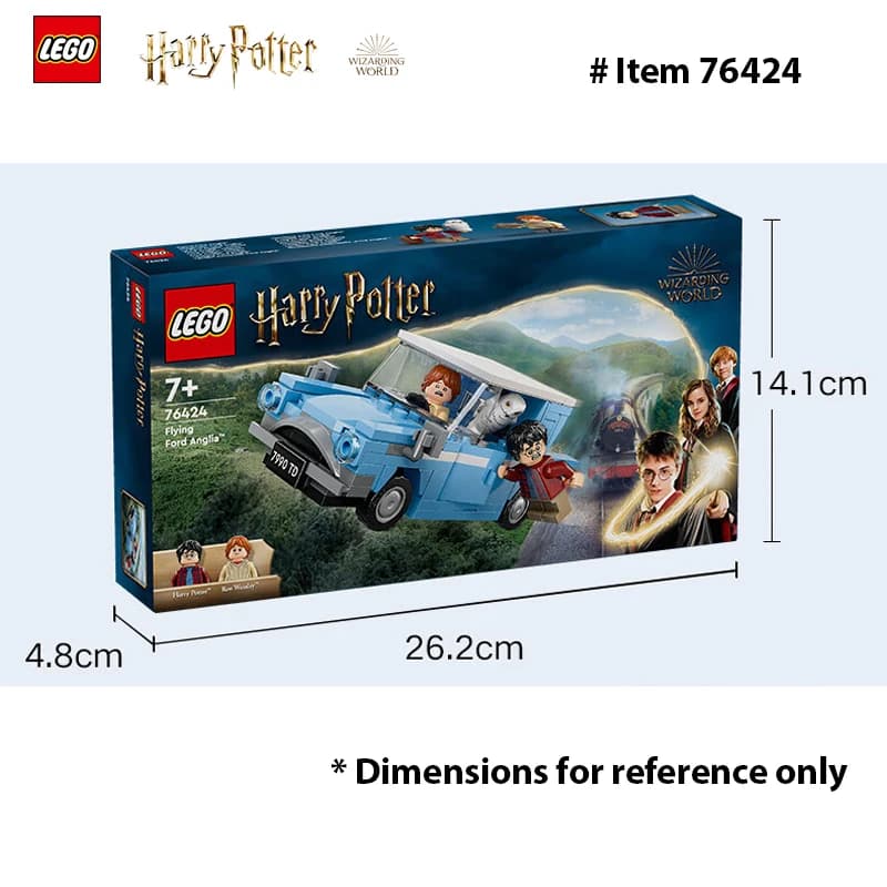 LEGO 76424 Harry Potter Flying Ford Anglia peut être utilisé pour construire des jouets de voiture, 