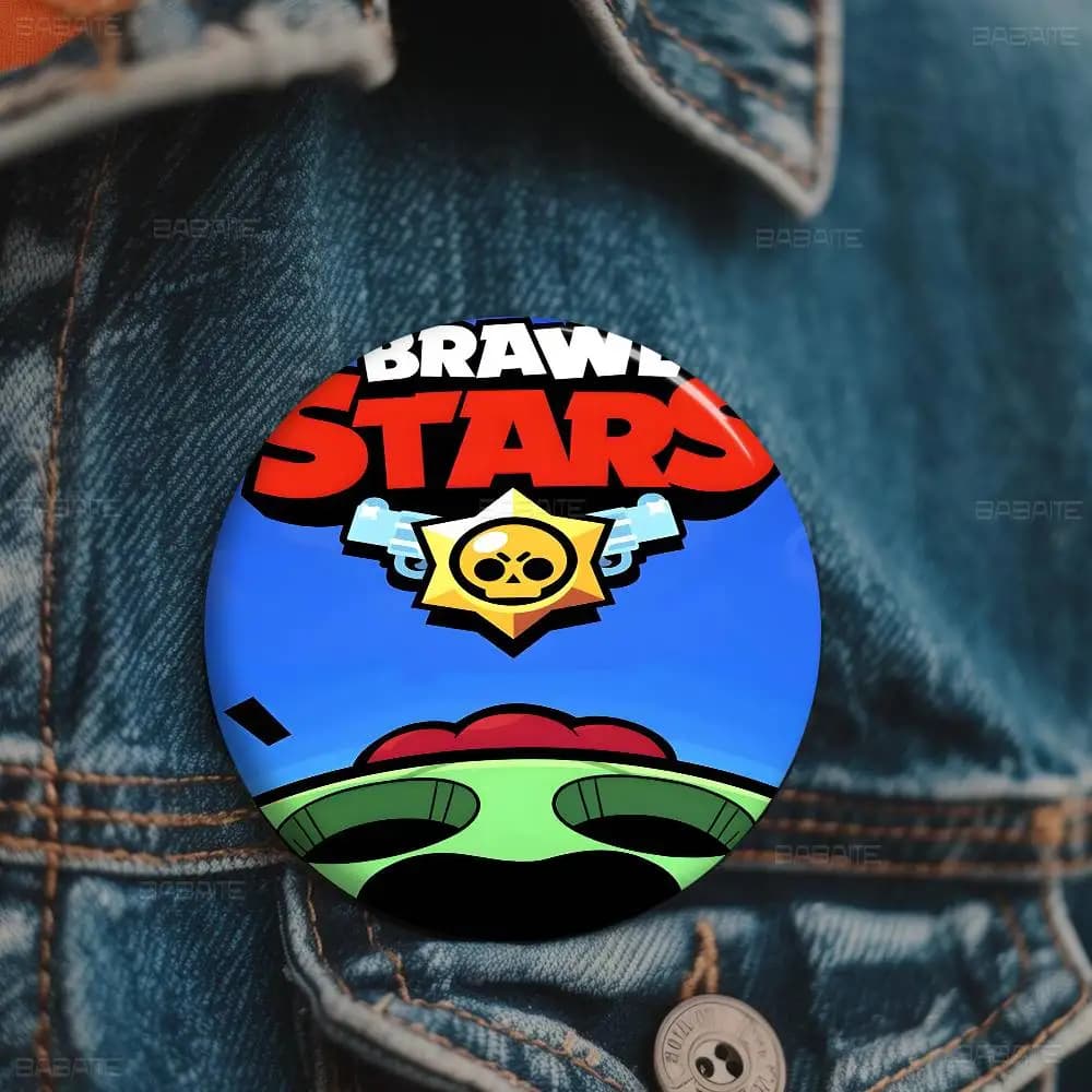 Épingles à Boutons Personnalisables Drôles B-Brawl Games S-Stars Anime 32/44/58MM – Badges Créatifs 