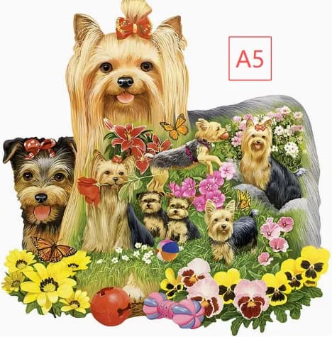 Puzzle en bois en forme d'animal unique pour adultes, puzzle chien princesse, jouets artistiques, je