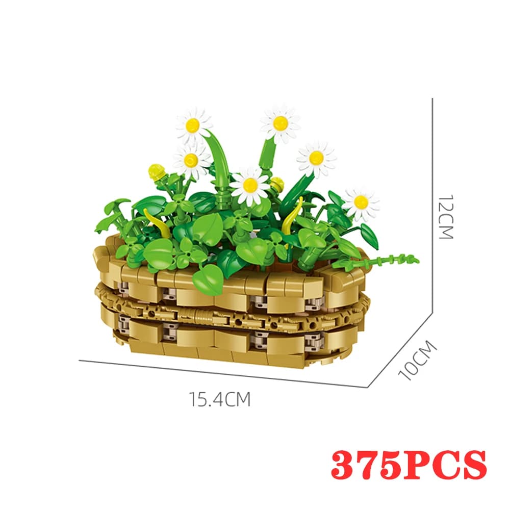 Jouet de construction 3D KNEW BUILT en forme de fleurs (tulipe, tournesol) - Cadeau idéal pour la Sa