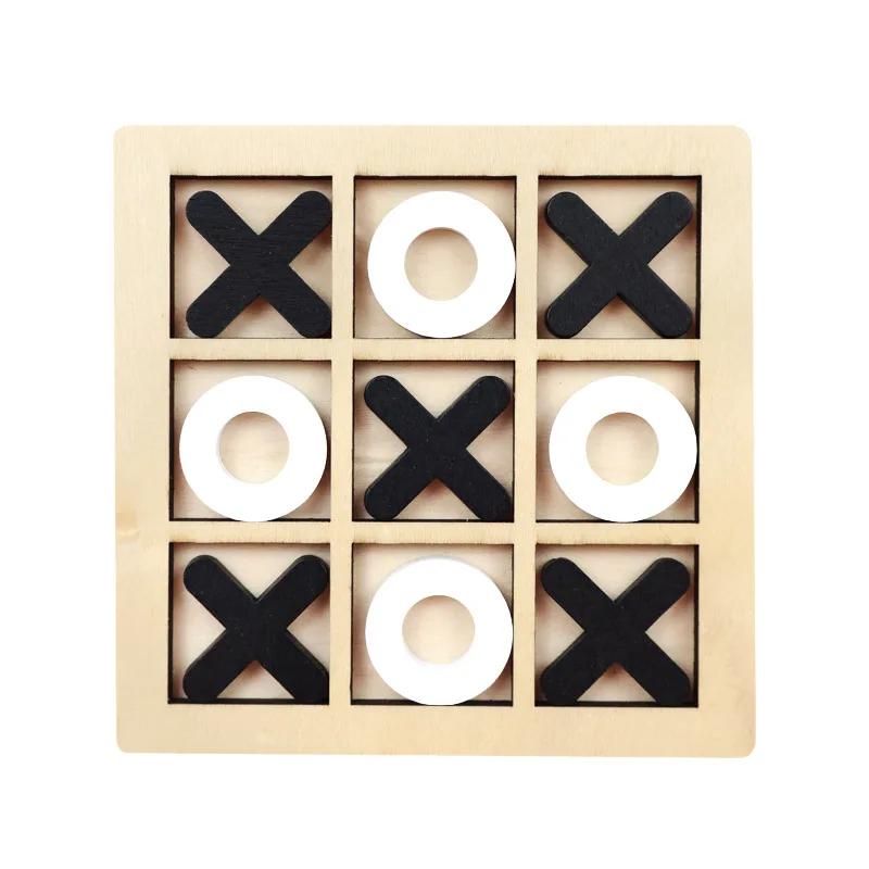 Mini jeu d'échecs en bois, puzzle interactif, jouet éducatif pour l'entraînement du cerveau