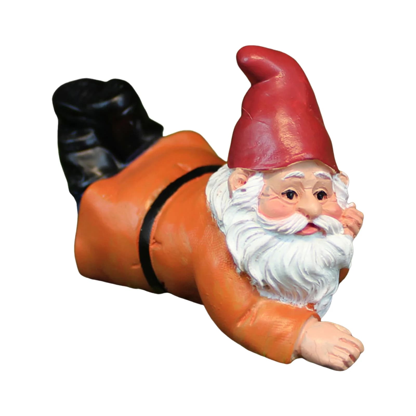 Statue de Gnome ivre couché jaune vert, ornements décoratifs de jardin féerique, pot de fleurs, Figu