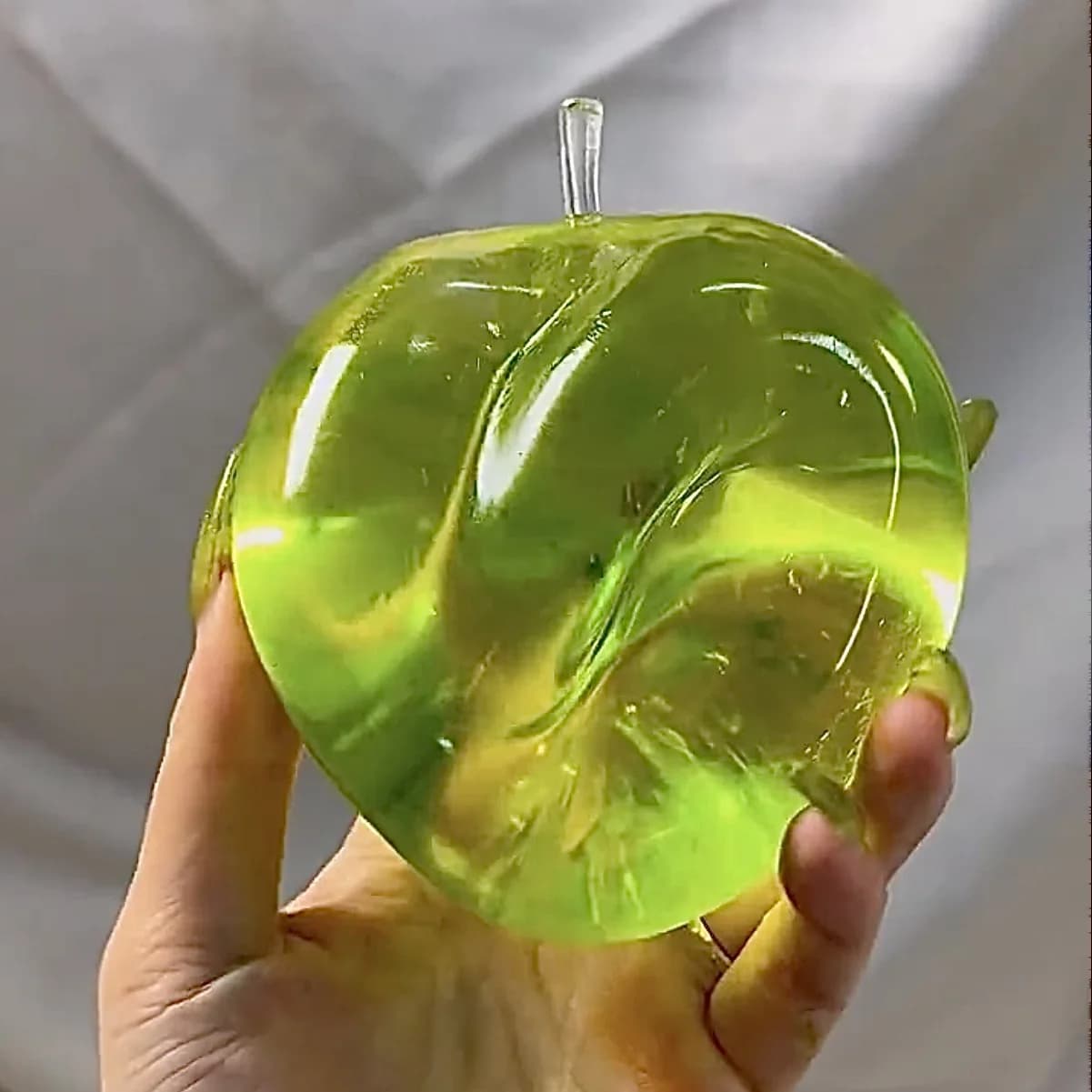 Jouet souple en silicone de qualité alimentaire, en forme de pomme simulée, sûr et sain, doux et apa