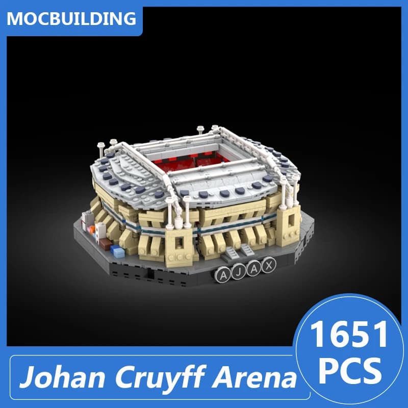 Maquette d'architecture sportive Johan Cruyff Arena, blocs de construction MOC, briques à assembler 