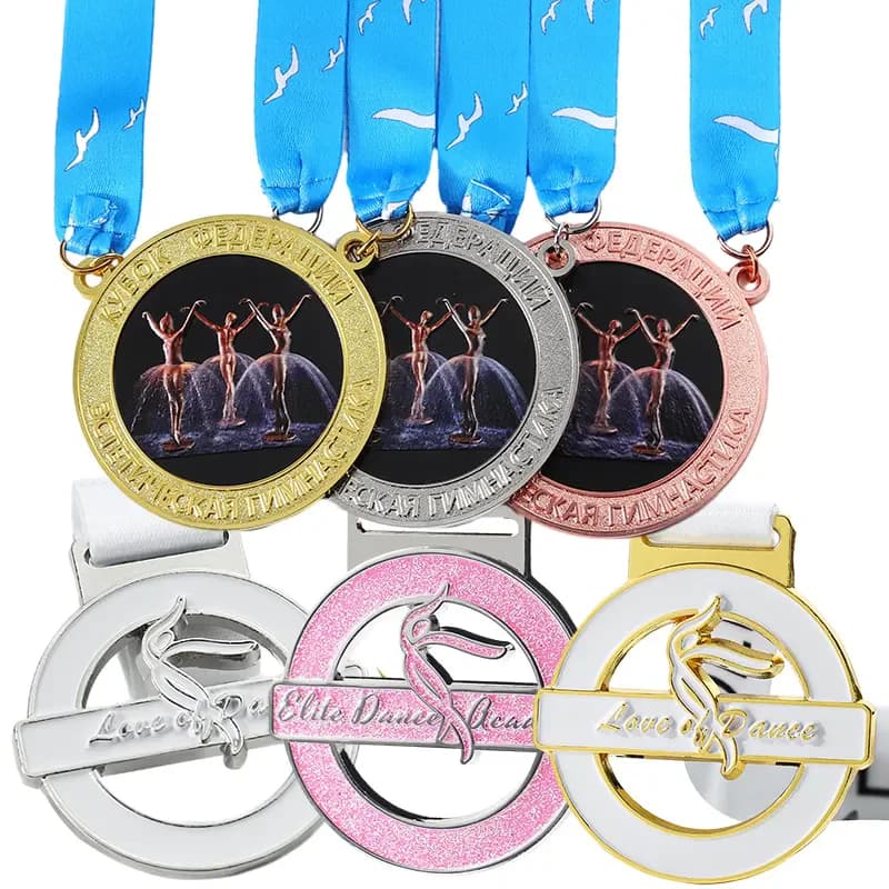 Médaille de sport personnalisée en alliage de zinc et métal, prix 3D, patinage artistique, fabricant