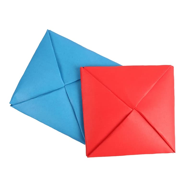 Ddakji Paper Flip Toy, Ddakji Game, Carton dur bleu et rouge, Hiting Paper Game, Party Supplies, Py-