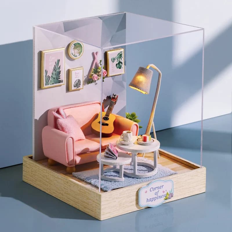 Kit de petite maison de beurre l'inventaire en bois bricolage, jouets de chambre exécutif, assemblag