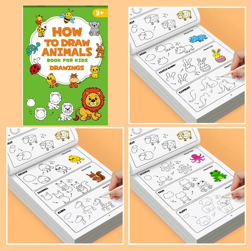 Comment dessiner des animaux livre de dessin étape par étape-apprentissage de la peinture, parfait p