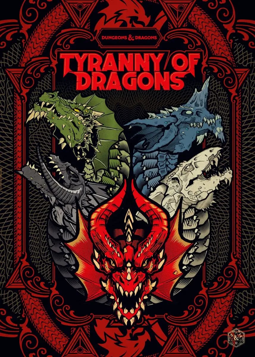 Affiches de couverture de donjons et Dragons de jeu vidéo classique, imprimés sur toile, tableau d'a