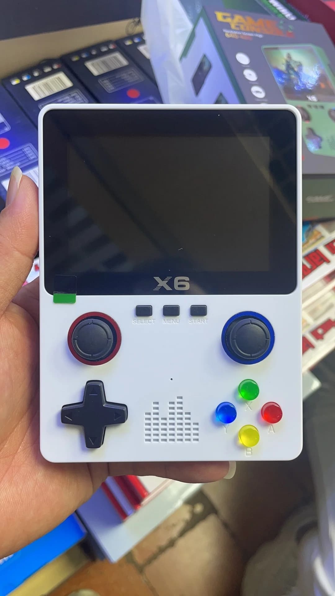 Nouvelles Consoles de jeux vidéo X6, écran IPS de 3.5 pouces, lecteur de jeu portable, double Joysti
