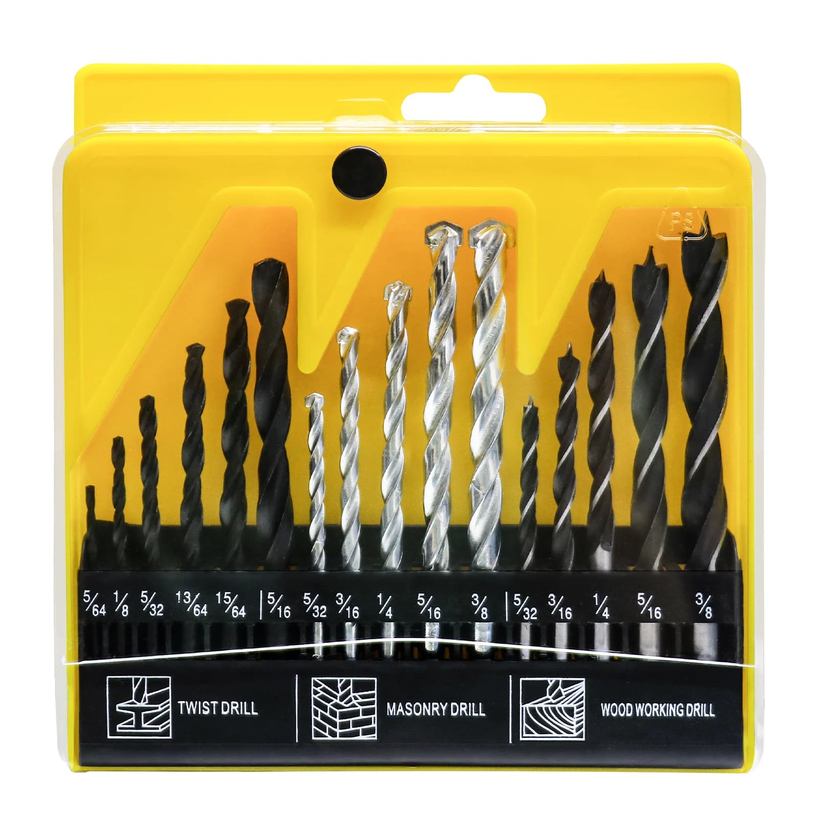 Kit de forets à métaux mixtes pour le travail du bois et du métal, forets en carbure, scies cloches 