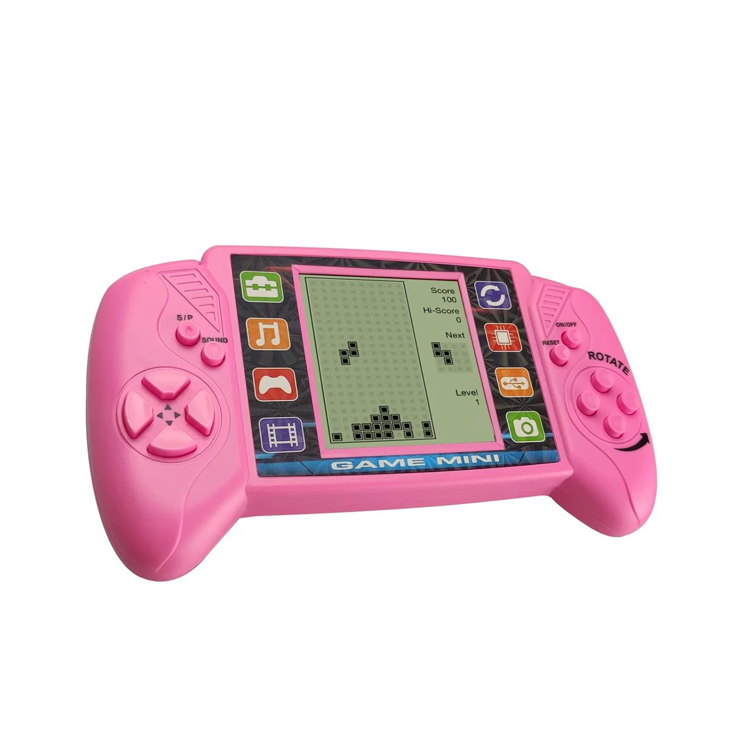 Console de jeu bloc grand écran de 3,5 pouces, jouet de jeu portable classique nostalgique pour enfa