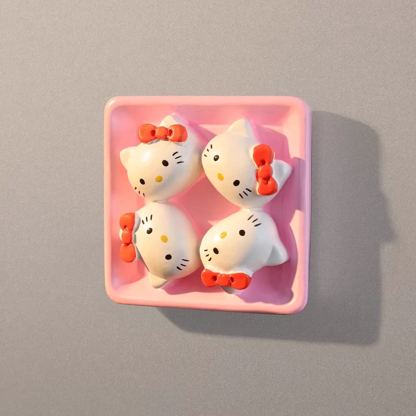 Aimants de réfrigérateur 3D mignons en forme de nourriture simulée (Toast, Sandwich, Pizza) - Chat J