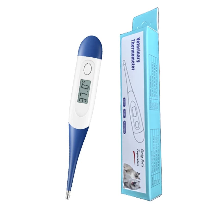 Thermomètre clinique numérique médical vétérinaire réutilisable avec pointe flexible pour maisons de