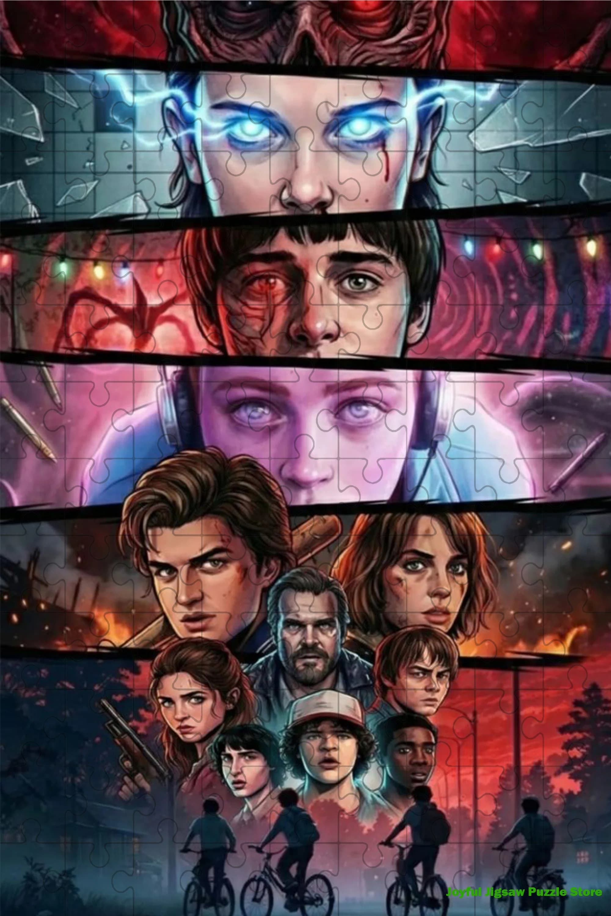 Puzzle Stranger Things 108/200/300/500/1000/1500 pièces, jouet de décompression, cadeau unisexe de s