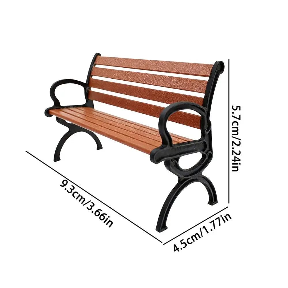 Banc miniature pour poupées, décoration de maison de poupée, meubles de jardin miniature 1:12, jouet