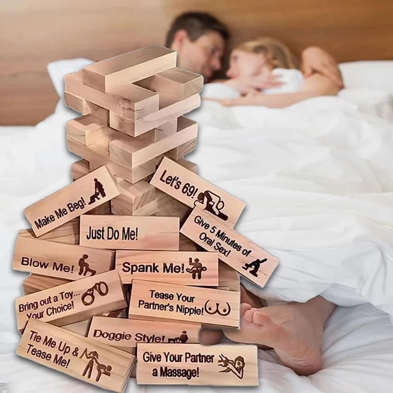 Jeux pour adultes, blocs de construction pour Couple, tour à empiler, ornements amusants de l'alphab